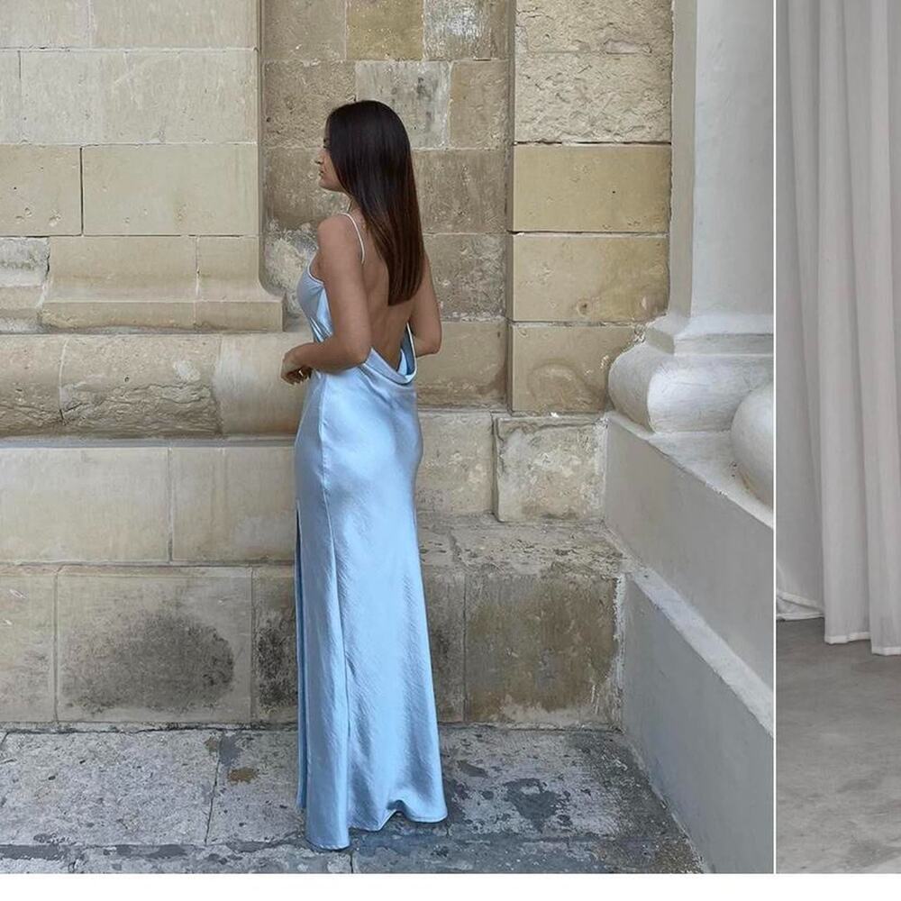 Charcoal Taliah Maxi Dress in Blue - 8